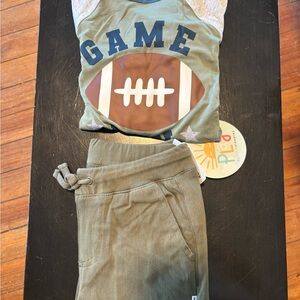 Little Sleepies Olive Green Football Game Matching Set